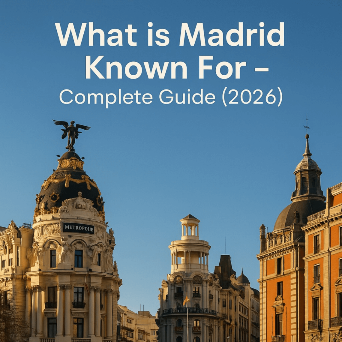 🇪🇸 What Is Madrid Known For – Complete Guide (2026)