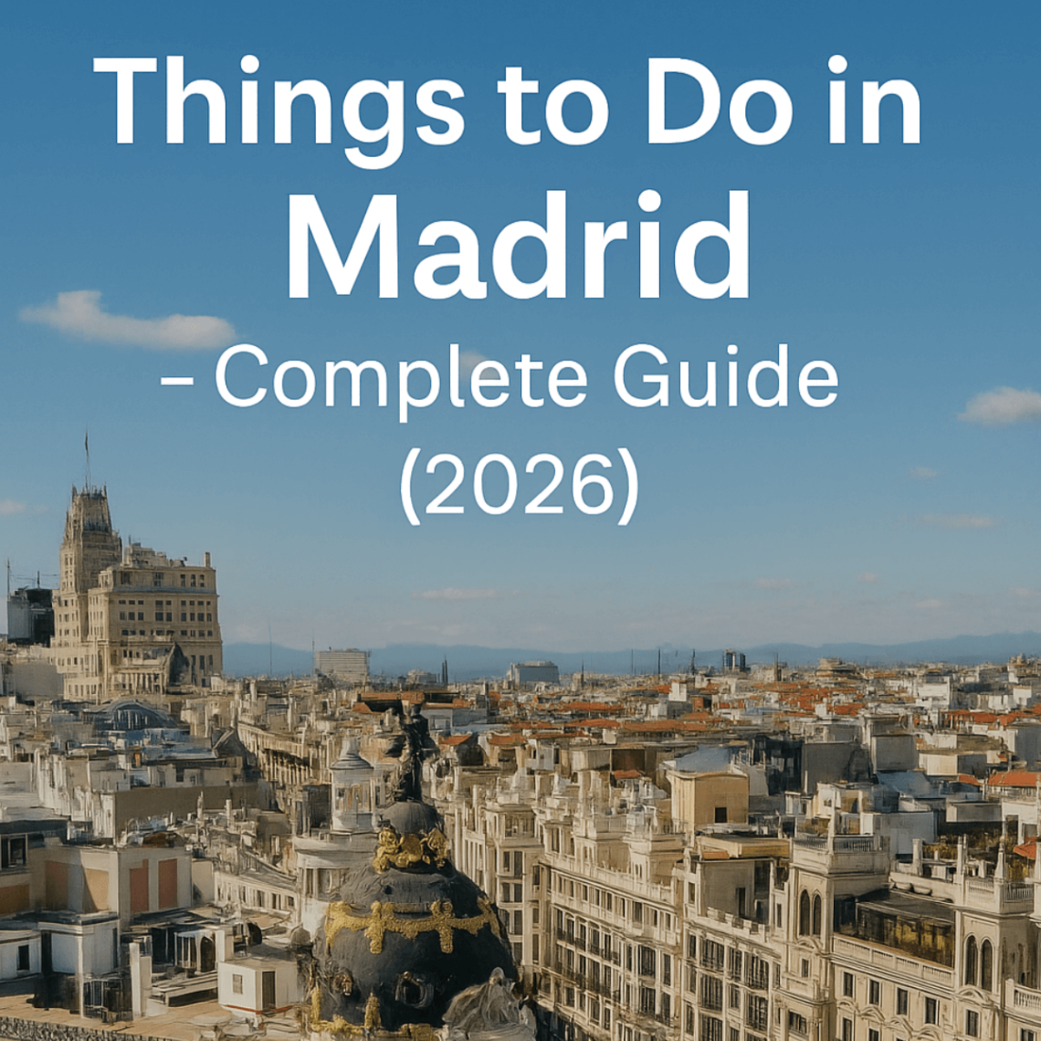 Things to do in madrid – Complete Guide (2026)