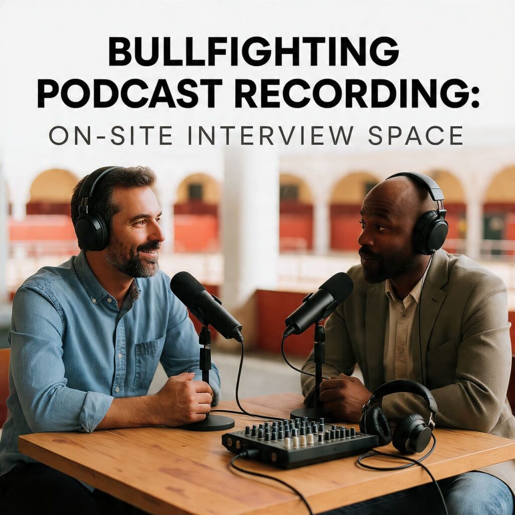 Bullfighting Podcast Recording: On-Site Interview Space