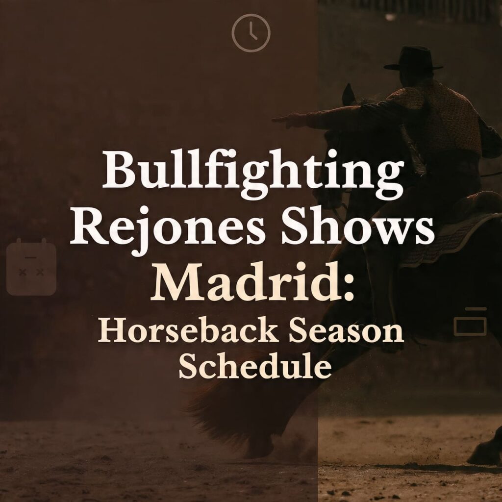Bullfighting Rejones Shows Madrid: Horseback Season Schedule