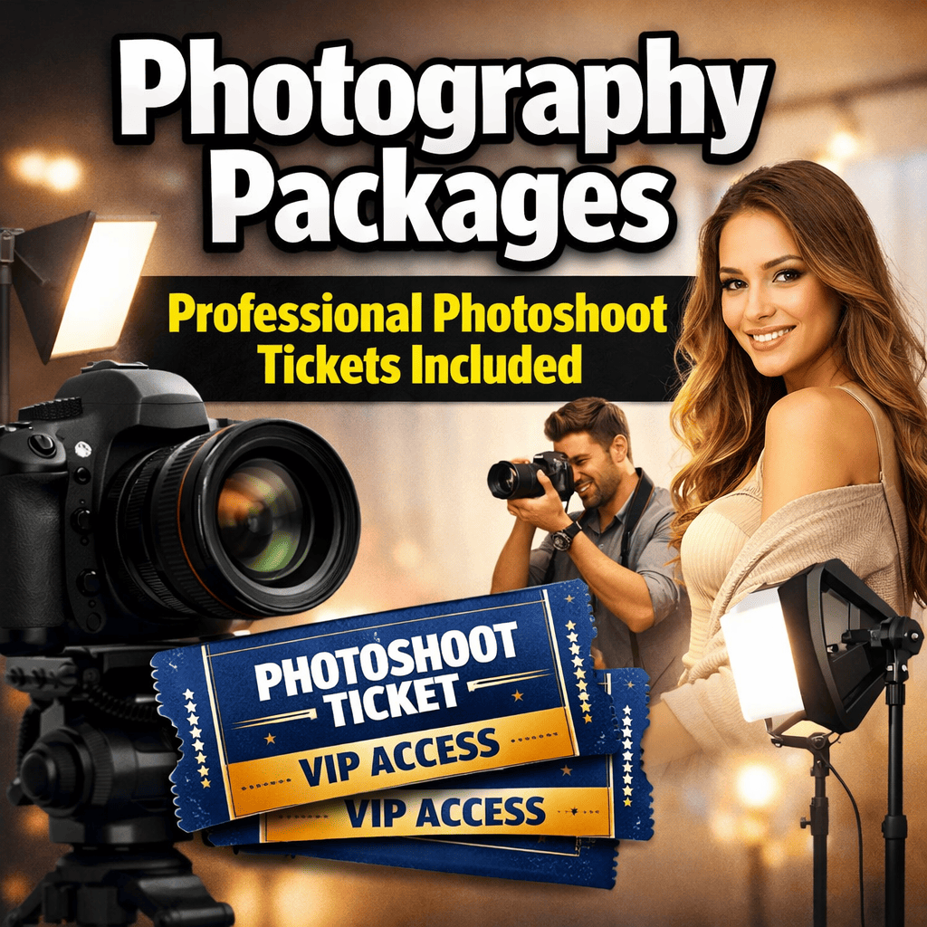 Photography Packages: Professional Photoshoot Tickets Included
